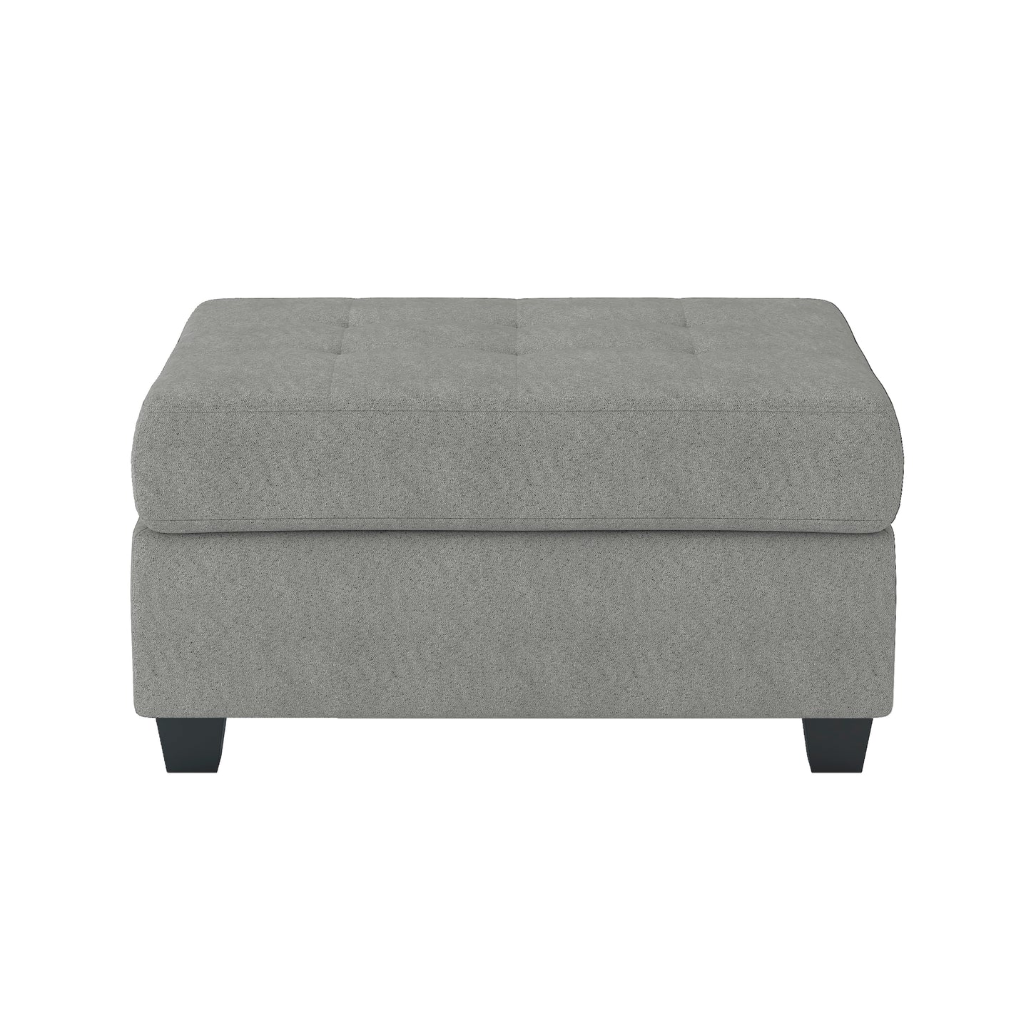 Homelegance Maston Gray Ottoman Bench with Tufted Top and Interior Storage 9507GRY-4