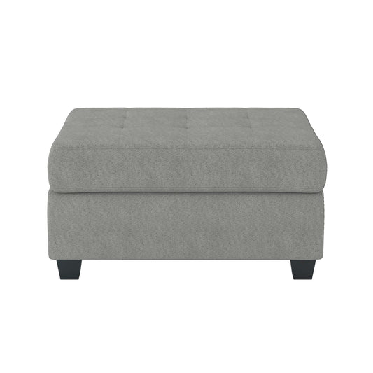 Homelegance Maston Gray Ottoman Bench with Tufted Top and Interior Storage 9507GRY-4