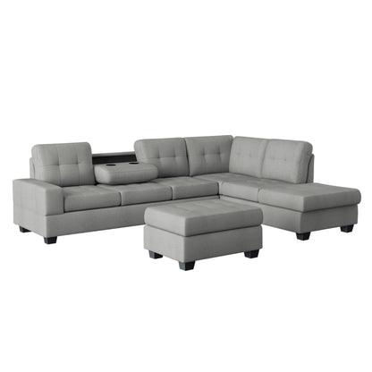 Homelegance Maston Sectional Sofa in Gray 9507GRY-3OT