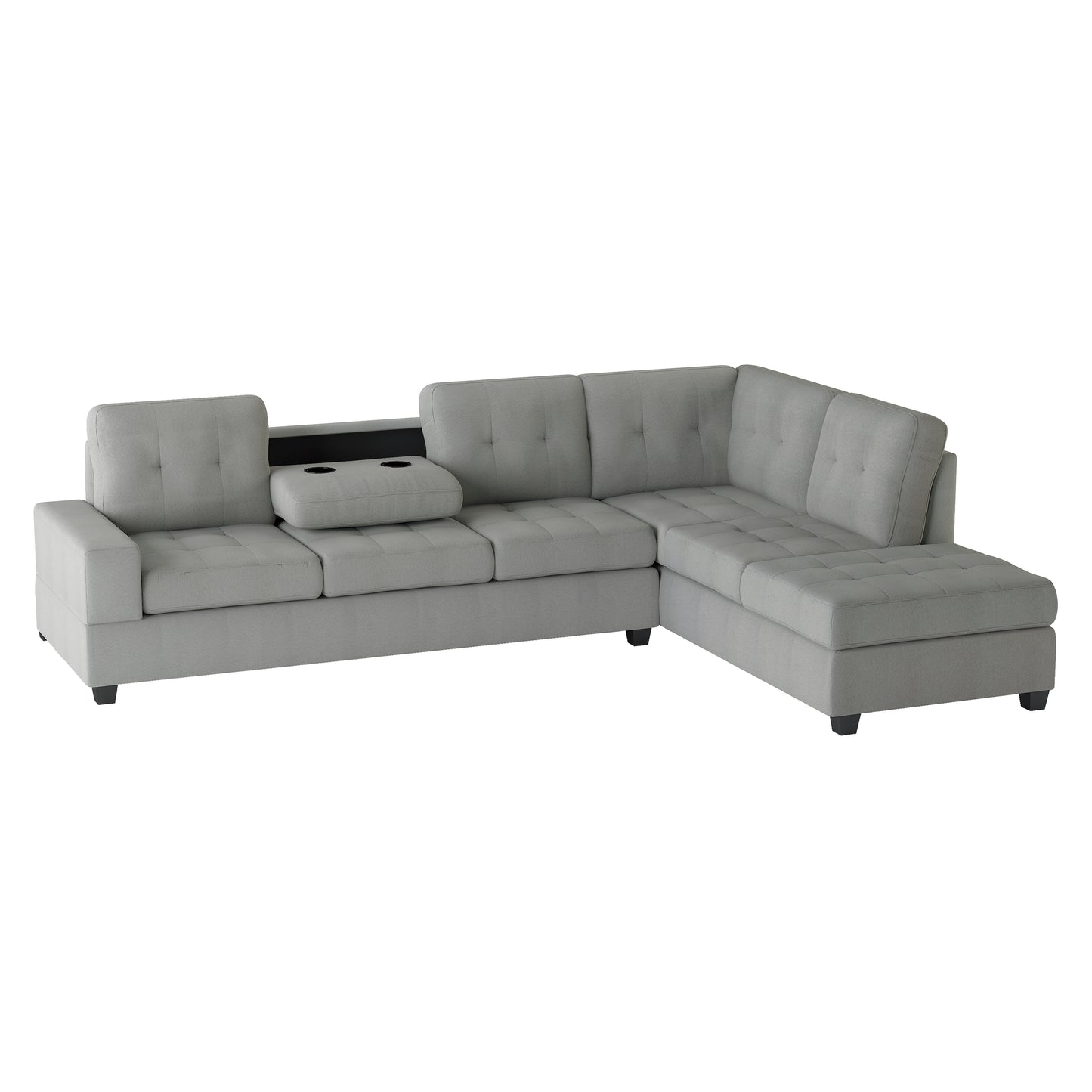 Homelegance Maston Sectional Sofa in Gray 9507GRY-3OT