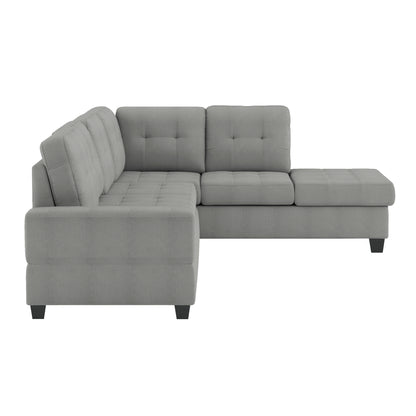 Homelegance Maston Sectional Sofa in Gray 9507GRY-3OT