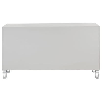 Leticia 3-drawer Mirrored Storage Accent Cabinet Silver