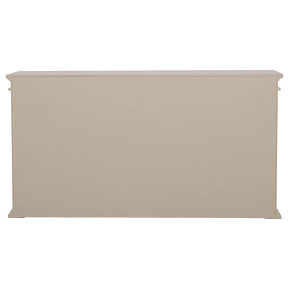 Kiara 4-door Wood Lattice Storage Accent Cabinet Light Honey