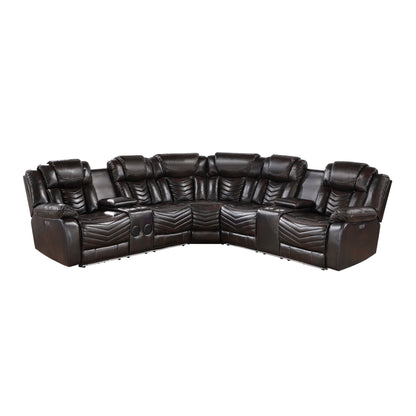 Homelegance Sectional Sofa Dark Brown 9508DB-SCPW