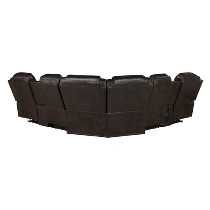 Homelegance Sectional Sofa Dark Brown 9508DB-SCPW