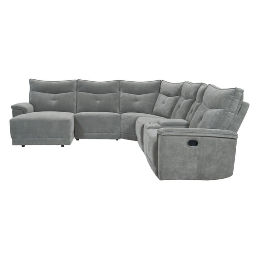 Homelegance Tesoro Sectional Sofa in Dark Gray 9509DG-65LRR