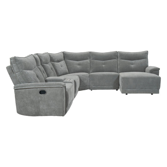 Homelegance Tesoro Sectional Sofa in Dark Gray 9509DG-6LR5R