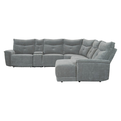 Homelegance Tesoro Sectional Sofa in Dark Gray 9509DG-6LRPWH5R