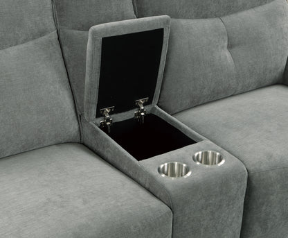 Homelegance Tesoro Sectional Sofa in Dark Gray 9509DG-6LRRRPWH
