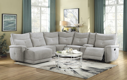 Homelegance Tesoro Sectional Sofa in Gray 9509MGY-65LRR
