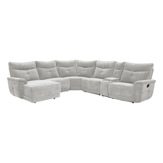 Homelegance Tesoro Sectional Sofa in Gray 9509MGY-65LRR