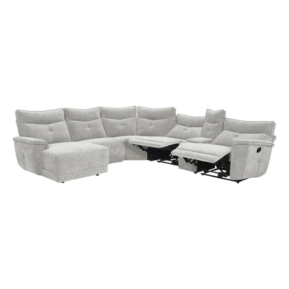 Homelegance Tesoro Sectional Sofa in Gray 9509MGY-65LRR