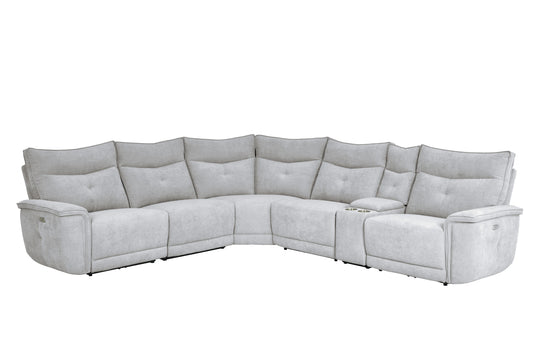 Homelegance Tesoro Sectional Sofa in Gray 9509MGY-6LRRRPWH