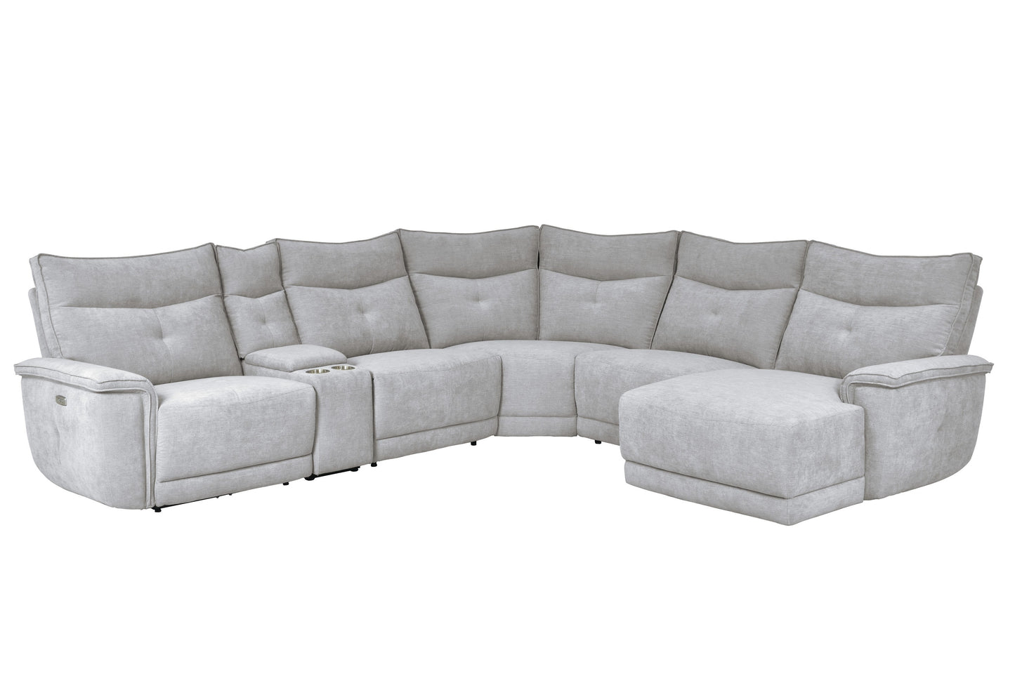 Homelegance Tesoro Sectional Sofa in Gray with Reclining Features 9509MGY-6LRPWH5R