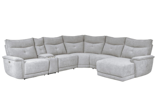 Homelegance Tesoro Sectional Sofa in Gray with Reclining Features 9509MGY-6LRPWH5R