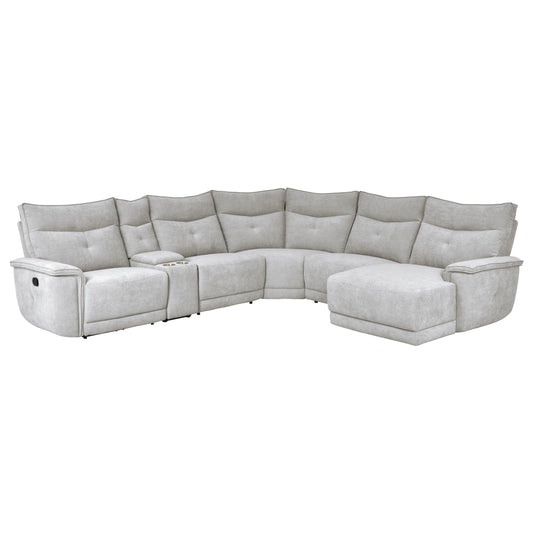 Homelegance Tesoro Sectional Sofa in Gray 9509MGY-6LR5R