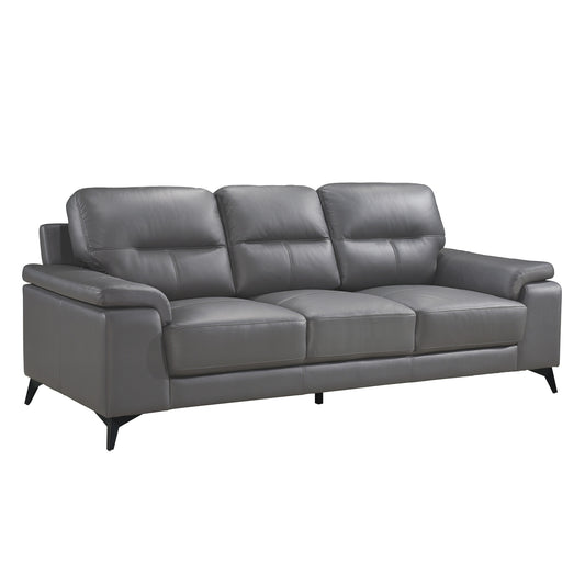 Homelegance Mischa Dark Gray Top Grain Leather Sectional Sofa 9514DGY-3