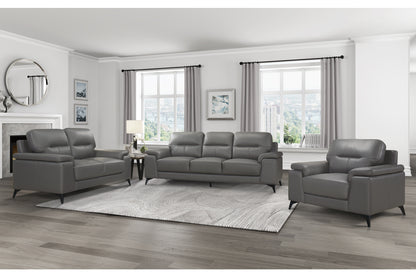 Homelegance Mischa Accent Chair in Dark Gray Leather 9514DGY-1