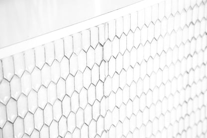 Gambon 2-door Wood Honeycomb Pattern Accent Cabinet White