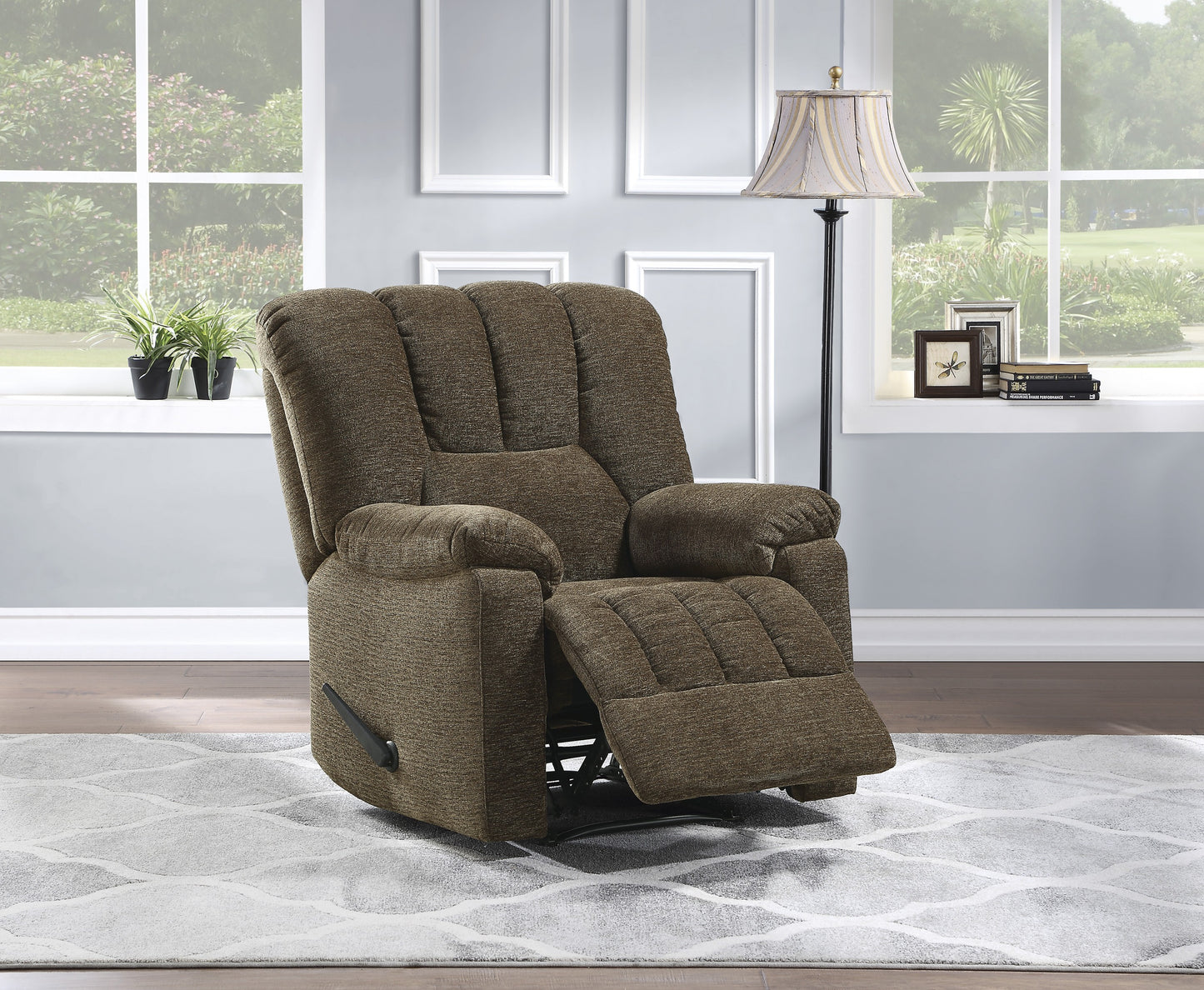 Homelegance Annaliese Reclining Chair in Brown Chenille 9534BR-1