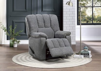 Homelegance Annaliese Reclining Chair in Gray Chenille Fabric 9534GY-1
