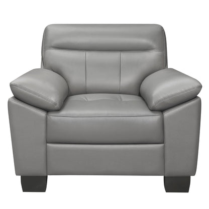 Homelegance Denizen Accent Chair in Gray Leather 9537GRY-1