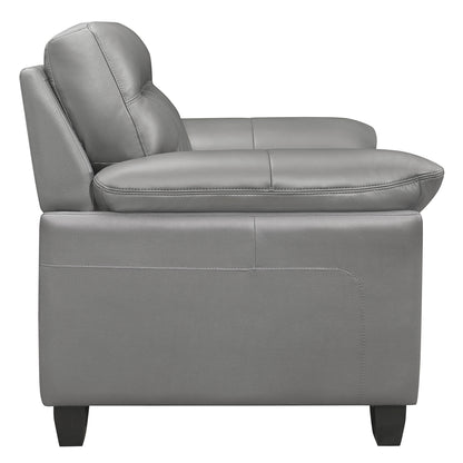 Homelegance Denizen Accent Chair in Gray Leather 9537GRY-1
