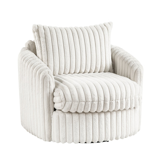 Homelegance Accent Chair Swivel Chair in Beige Fabric Stylish Comfort 9539BEG-1SW