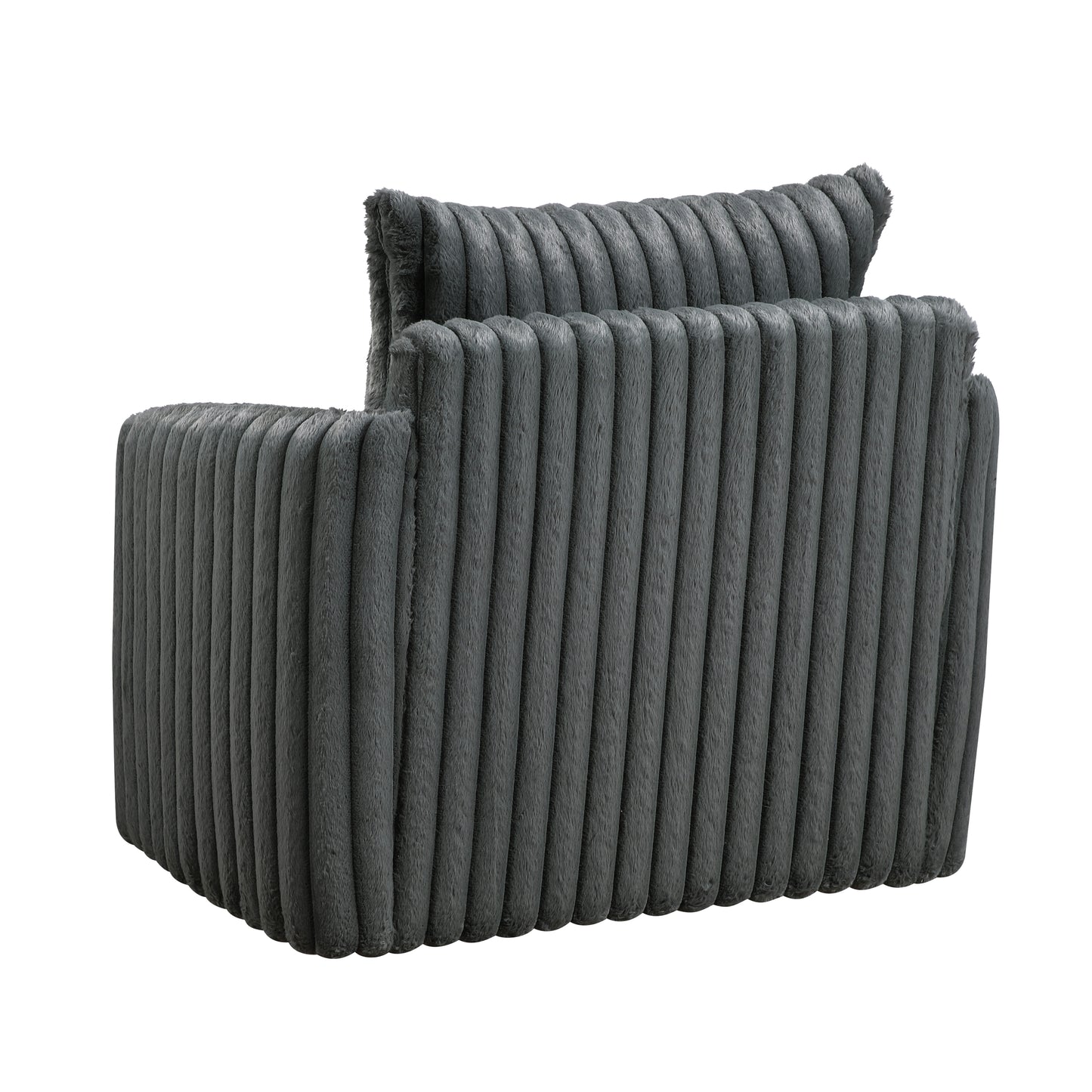Homelegance Accent Chair Swivel Chair Gray Fabric Upholstered Modern Design 9539DGY-1SW