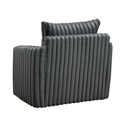 Homelegance Accent Chair Swivel Chair Gray Fabric Upholstered Modern Design 9539DGY-1SW