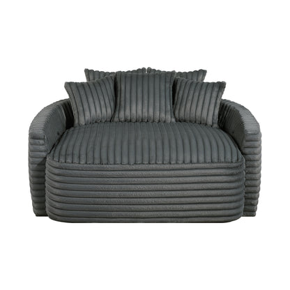 Homelegance Chaises Gray Fabric Lounge Chair 9539DGY-5