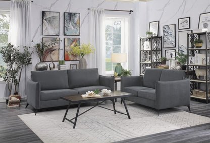 Homelegance Bianca Loveseat Gray Upholstered with Reversible Cushions 9539GY-2