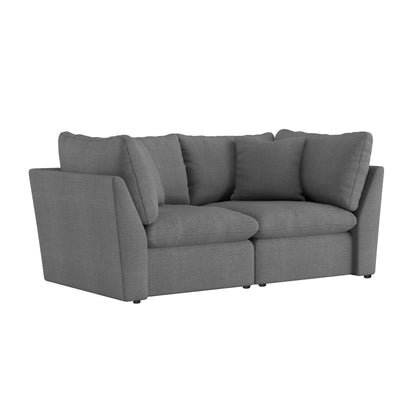 Homelegance Howerton Loveseat Gray Fabric Upholstery 9544GY-2CR