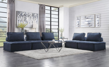 Homelegance Ulrich Loveseat in Textured Blue Fabric 9545BU-2