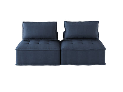 Homelegance Ulrich Loveseat in Textured Blue Fabric 9545BU-2