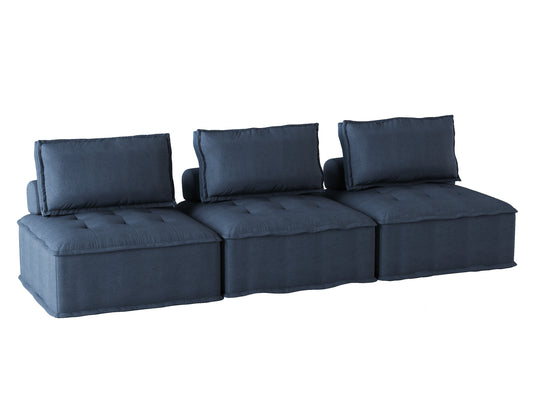 Homelegance Ulrich Sectional Sofa Bold Blue Upholstered Design 9545BU-3