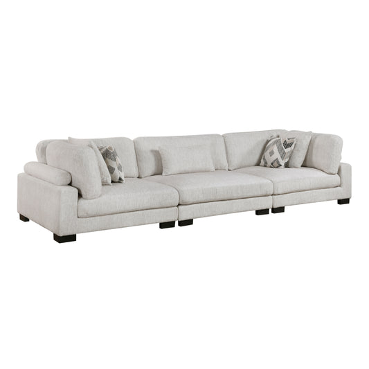 Homelegance Beige Sectional Sofa with Plush Pillows for Cozy Living Spaces 9555BEG-3