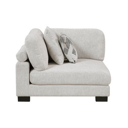 Homelegance Beige Sectional Sofa with Plush Pillows for Cozy Living Spaces 9555BEG-3