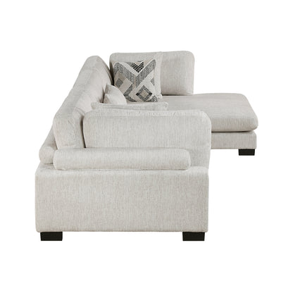Homelegance 3-Piece Modular Sectional Sofa in Elegant Beige 9555BEG-3CRACVC