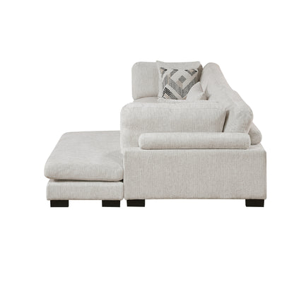Homelegance 3-Piece Modular Sectional Sofa in Elegant Beige 9555BEG-3CRACVC