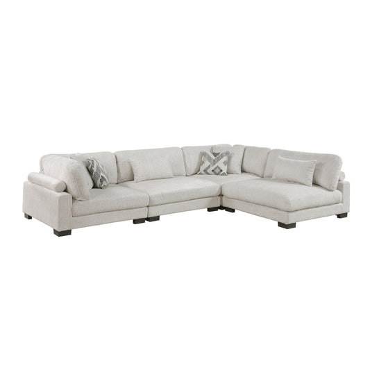 Homelegance Sectional Sofa in Beige with Contemporary Design 9555BEG-42CR2AC