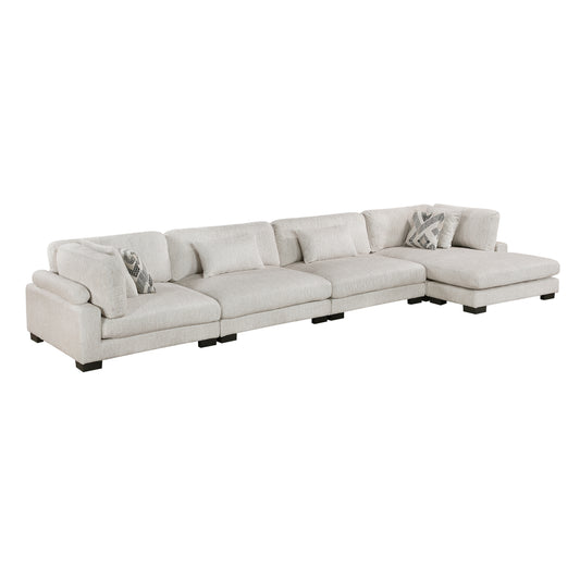 Homelegance Sectional Sofa in Beige with Reversible Chaise 9555BEG-4CR2ACVC