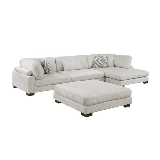 Homelegance Sectional Sofa in Beige with Reversible Chaise 9555BEG-4CRACVCOT