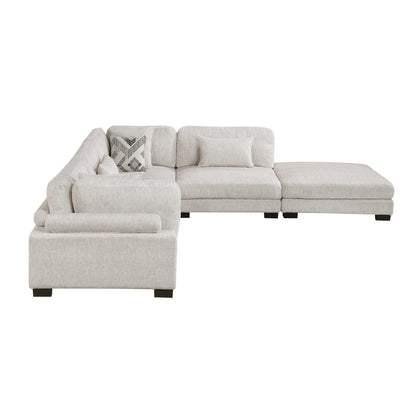 Homelegance Sectional Sofa in Beige with Contemporary Design 9555BEG-52CR2ACOT
