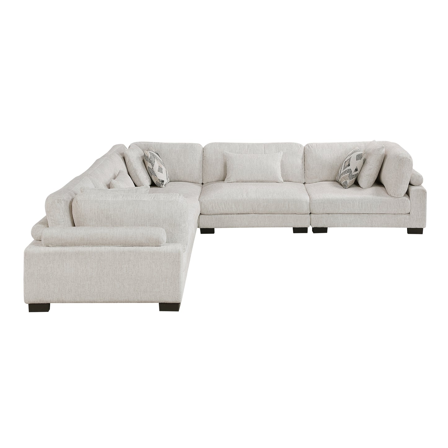 Homelegance Sectional Sofa in Beige with Contemporary Design 9555BEG-53CR2AC