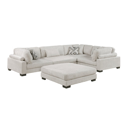 Homelegance Sectional Sofa in Beige and Cream 9555BEG-53CRACOT