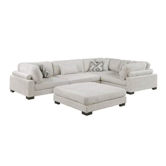 Homelegance Sectional Sofa in Beige and Cream 9555BEG-53CRACOT