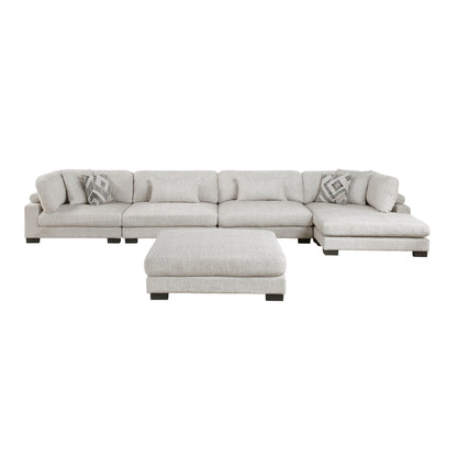 Homelegance Sectional Sofa in Beige with Reversible Chaise 9555BEG-5CR2ACVCOT
