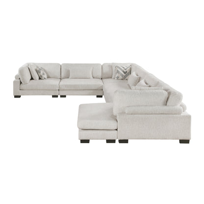 Homelegance Sectional Sofa in Beige with Reversible Chaise 9555BEG-62CR3ACVC