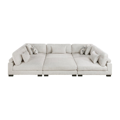 Homelegance Sectional Sofa in Beige with Contemporary Design 9555BEG-62CR3ACOT